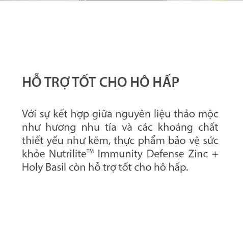Thực phẩm bảo vệ sức khỏe Nutrilite Immunity Defense ZinC + Holy Basil 795901