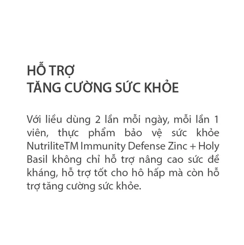 Thực phẩm bảo vệ sức khỏe Nutrilite Immunity Defense ZinC + Holy Basil 795901