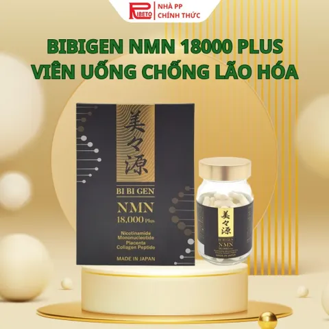Viên Uống Bibigen NMN 18000 Plus Nhật Bản Chính Hãng - Hỗ Trợ Chống Lão Hóa, Trẻ Hóa Da Toàn Diện (Hộp 90 Viên)