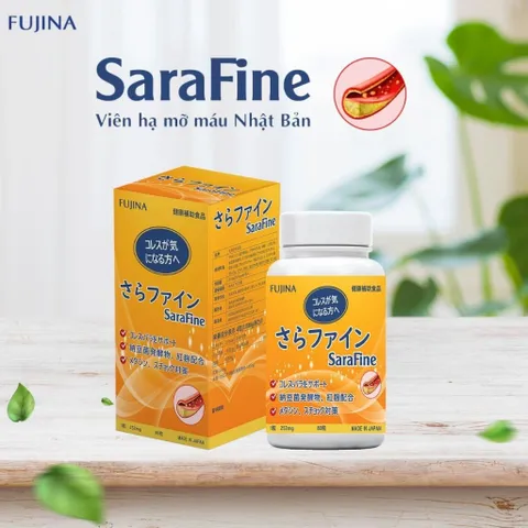 SARAFINE – Viên uống hỗ trợ kiểm soát mỡ máu, duy trì cholesterol ổn định (Nhật Bản – Hộp 80 viên)
