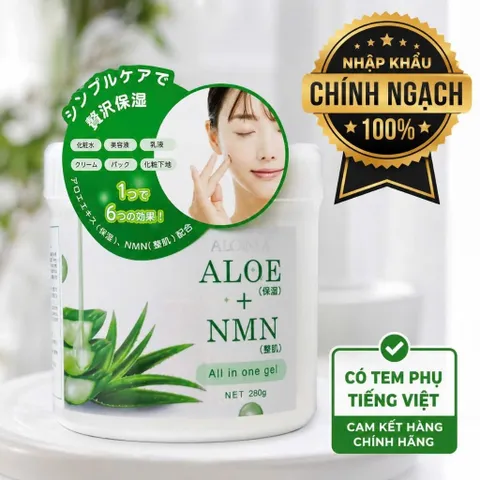 Nomea Aloe + NMN All In One Gel 280g Nhật Bản – Gel Dưỡng Ẩm Lô Hội NMN Chăm Sóc Da