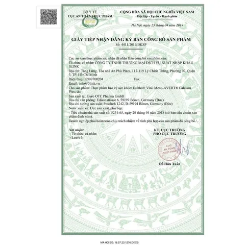 Meno-AVERT Calcium Plus 45 Viên - Hỗ Trợ Cân Bằng Nội Tiết Tố Nữ, Bổ Sung Canxi, Vitamin D, Hàng Nhập Khẩu Đức