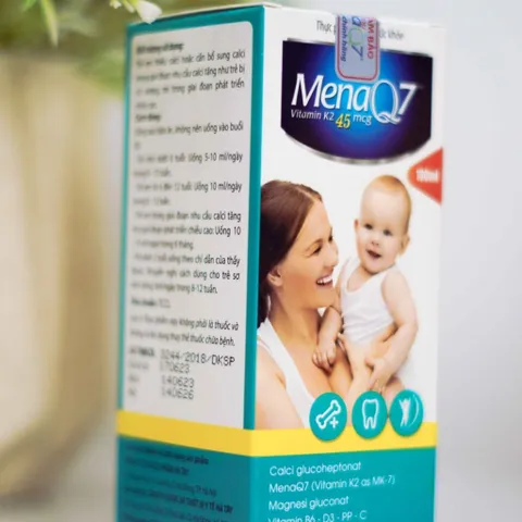 MENAQ7 K2 45mcg Midu MenaQ7 Hỗ Trợ Bổ Sung Canxi K2 D3 Cho Bé Phát Triển Chiều Cao