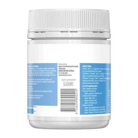 Healthy Care Ultimate Omega 3-6-9 Bổ sung axit cho cơ thể hỗ trợ sức khỏe tim mạch tốt cho não 200 viên
