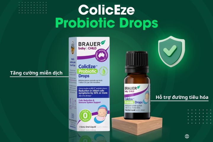 Men vi sinh Brauer Baby & Child ColicEze Probiotic Drops 7.5mL