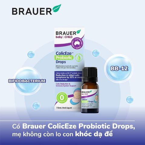 Men vi sinh Brauer Baby & Child ColicEze Probiotic Drops 7.5mL