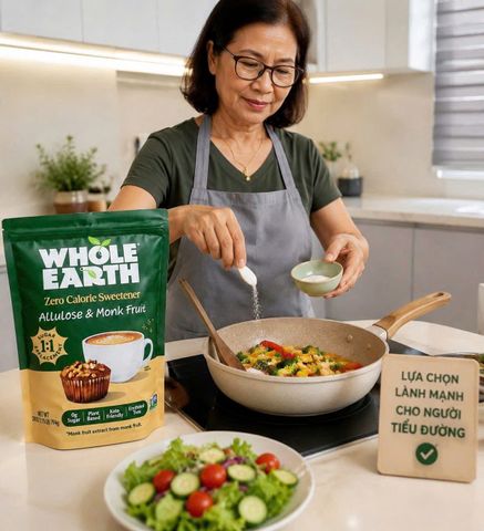 (HÀNG CHÍNH HÃNG MỸ) ĐƯỜNG ĂN KIÊNG WHOLE EARTH ALLULOSE & MONK FRUIT 794G