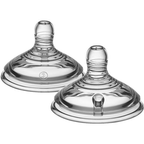 2 Núm ty PP Tommee Tippee Natural Start Wide Latch Flex & Stretch Teats in Fast Flow