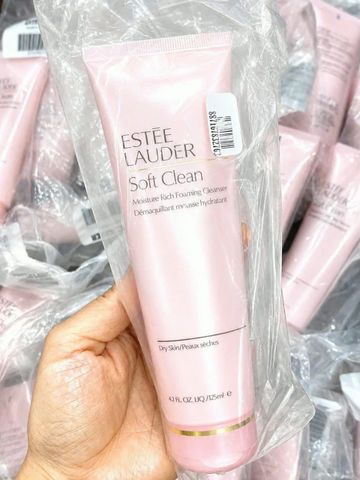 Sữa rửa mặt Estee Lauder hồng cho da khô 100ml, làm sạch dịu nhẹ, dưỡng ẩm da mềm mịn ⚡ Giá tốt