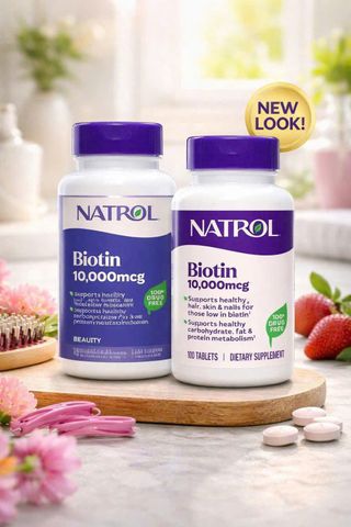 (HÀNG CHÍNH HÃNG MỸ) VIÊN UỐNG BIOTIN NATROL 10,000MCG – ĐẸP DA, KHỎE TÓC & MÓNG 100 viên