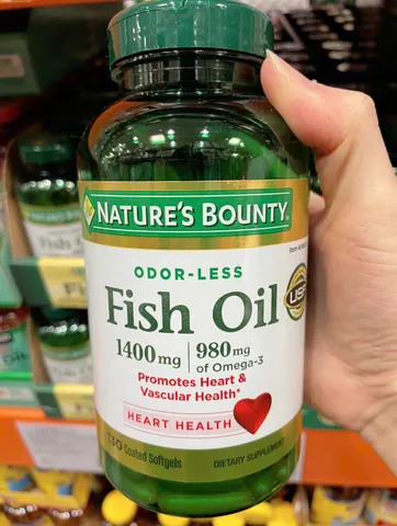 (HÀNG CHÍNH HÃNG MỸ) VIÊN DẦU CÁ NATURE'S BOUNTY OMEGA3 1400MG 130 viên