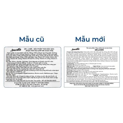 Viên uống bổ gan tăng cường giải độc gan Dr. Liver Jpanwell (60 viên)