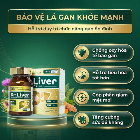 Viên uống bổ gan tăng cường giải độc gan Dr. Liver Jpanwell (60 viên)