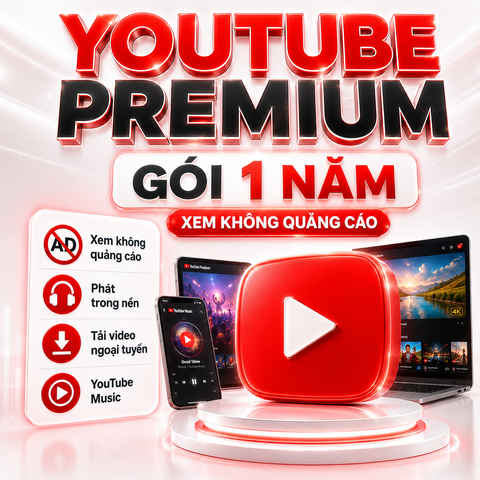 YOUTUBE PREMIUM CHÍNH CHỦ 12 THÁNG