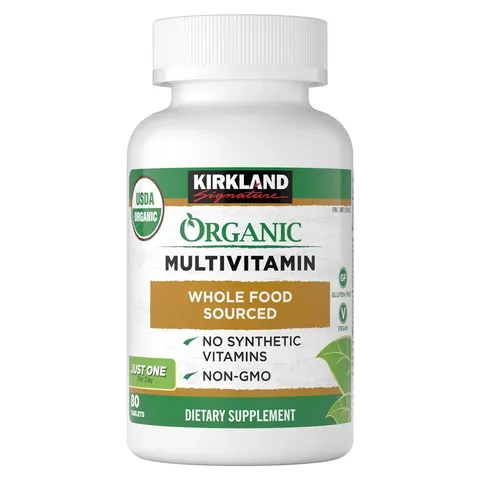 Viên uống bổ sung đa vitamin hữu cơ Kirkland Signature Organic Multivitamin (Hộp 80 viên)