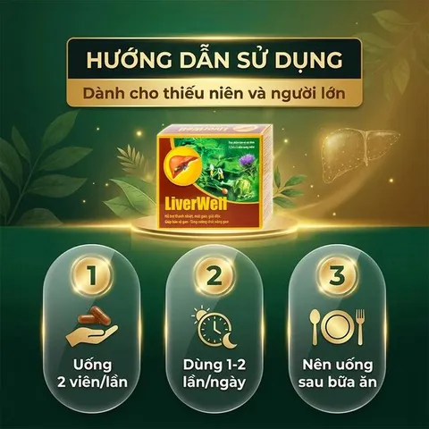 Viên uống hỗ trợ thanh nhiệt, mát gan, giải độc, bảo vệ gan LiverWell (12 vỉ x 5 viên)
