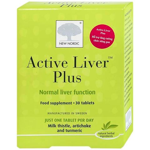 Viên uống hỗ trợ giải độc gan, tăng cường chức năng gan Active Liver Plus New Nordic (2 vỉ x 15 viên)