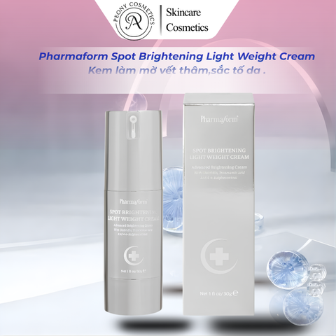 Pharmaform Spot Corrector Light Weight Cream Kem giúp làm mờ các vết thâm cải thiện sắc tố da giúp da trông rạng rỡ, đều màu và tươi trẻ hơn.