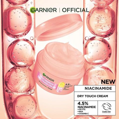 Kem Dưỡng Căng Mọng Da Garnier Niacinamide Dry Touch Cream 30ml [hàng nhập khẩu]