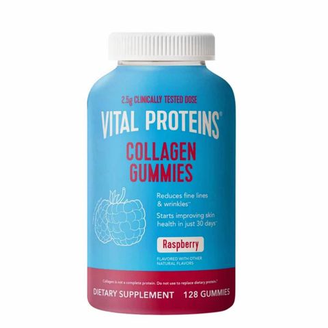 Kẹo dẻo Vital Proteins® Collagen Gummies vị Raspberry |128 viên| Kích thích tăng sinh sợi Collagen & Elastin tự nhiên & Cải thiện cấu trúc da [S/P Chuẩn Mỹ]