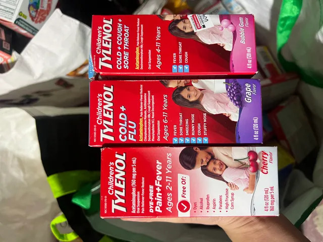  giảm đau hạ sốt Tylenol trẻ em hương nho 4 fl oz (120 ml) 160 mg mỗi 5 ml, không chứa cồn, paracetamol, aspirin, paraben, dành cho trẻ từ 2-11 tuổi.