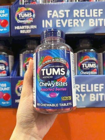 Tums Chewy Bites 108 viên giảm nhanh ợ nóng, đầy hơi - Hàng Mỹ ⚡ Giá tốt tại đây