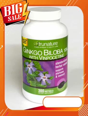 Viên Uống Bổ Não Ginkgo biloba 300 Viên Của Mỹ - Tăng Cường Tuần Hoàn Não, Hỗ Trợ Trí Nhớ