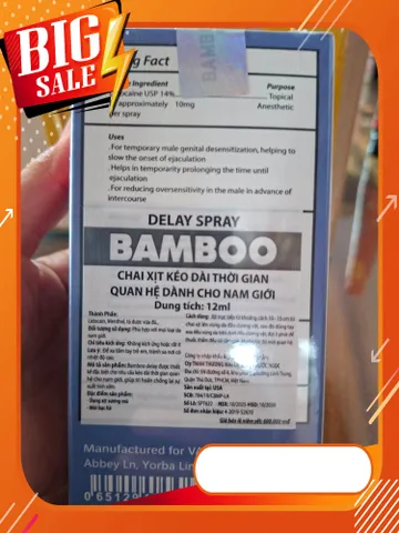 Chai xịt thơm BAMBOO 12ml . Hàng chuẩn USA ( che tên khi giao)