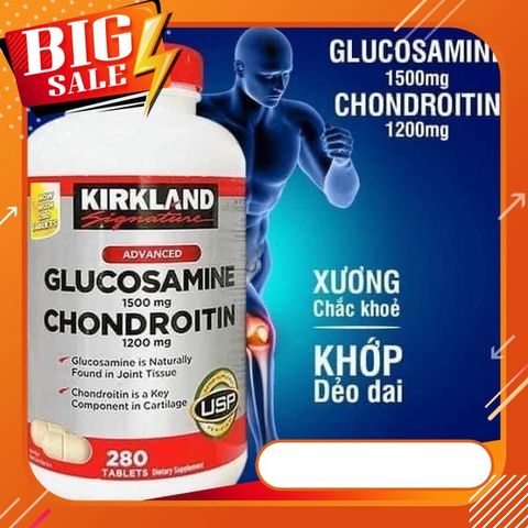 (HCM)Hỗ trợ xương khớp Glucosamine Chondroitin Sulfate Kirkland 280 Viên - Bổ Khớp Của Mỹ