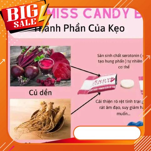 Hộp 8 viên Kẹo sâm MISS CANDY cao cấp Chính hãng date mới - giao hang che ten