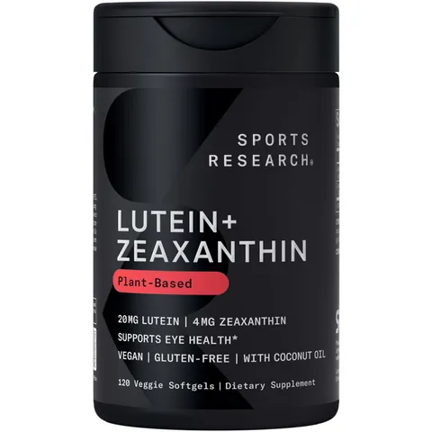 Viên uống Sports Research Lutein + Zeaxanthin |120 viên| Bảo vệ thị lực khỏe mạnh & Làm chậm quá trình thoái hóa điểm vàng do tuổi tác [S/P Chuẩn Mỹ]