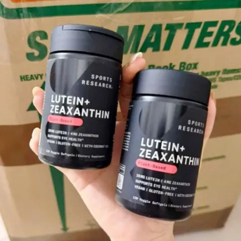 Viên uống Sports Research Lutein + Zeaxanthin |120 viên| Bảo vệ thị lực khỏe mạnh & Làm chậm quá trình thoái hóa điểm vàng do tuổi tác [S/P Chuẩn Mỹ]