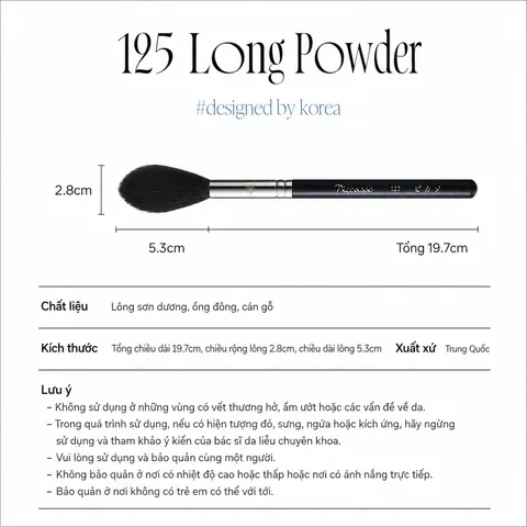 CỌ TRANG ĐIỂM PICCASSO 125 LONG POWDER