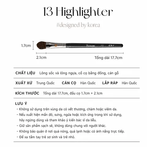 CỌ TRANG ĐIỂM PICCASSO 13 HIGHLIGHTER 