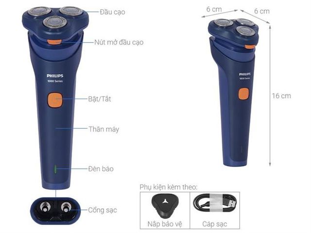 Máy cạo râu khô và ướt Philips S1880/00