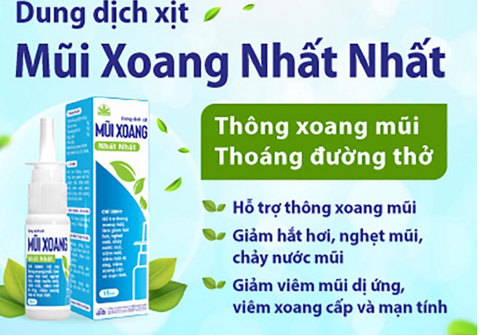 Xịt Mũi Xoang Nh Nh hỗ trợ trị nghẹt mũi, viêm xoang dị ứng Xịt Mũi Xoang Nh Nh hỗ trợ trị nghẹt mũi, viêm xoan