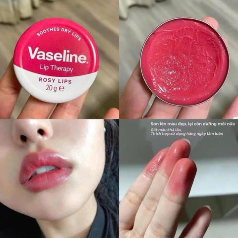 Dưỡng môi Vaseline Lip Therapy chứa Dulcis Oil - Dầu hạnh nhân - giúp giữ ẩm cho môi, chống nứt nẻ 796804