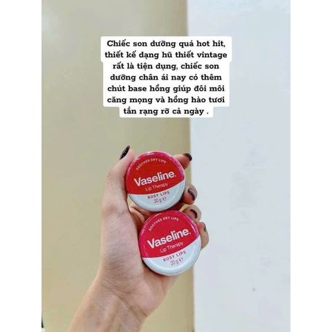 Dưỡng môi Vaseline Lip Therapy chứa Dulcis Oil - Dầu hạnh nhân - giúp giữ ẩm cho môi, chống nứt nẻ 796804