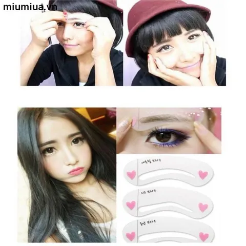 HOT Khuôn kẻ chân mày tiện tích Mini Brow Class bộ 3 kiểu 796862