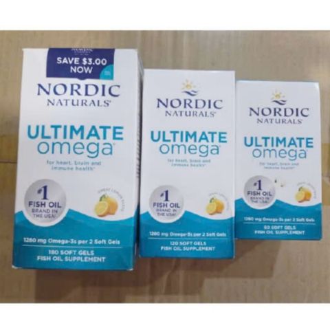 Nordic Natural Ultimate Omega - Phiên bản cao cấp cô đặc hương chanh - Hỗ trợ cường độ cao cho Tim mạch/Não bộ/Khớp & Giảm viêm mạnh mẽ