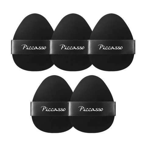 Bộ Bông Phấn Phủ Piccasso Soft Powder Puff Set 5P Kèm Túi Zip