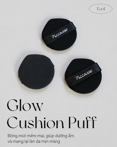 Bộ 05 Bông Phấn Cushion Piccasso Glow Cushion Puff Tán Nền Mịn Bóng