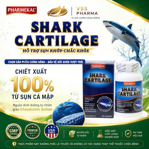 SỤN CÁ MẬP SHARK CARTILAGE - HỖ TRỢ PHỤC HỒI VÀ TÁI TẠO MÔ SỤN KHỚP