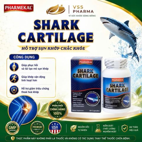 SỤN CÁ MẬP SHARK CARTILAGE - HỖ TRỢ PHỤC HỒI VÀ TÁI TẠO MÔ SỤN KHỚP