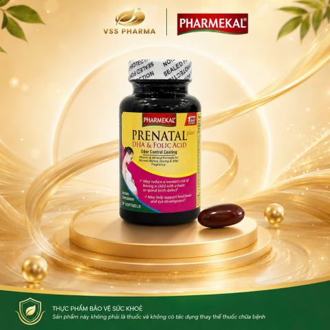 Viên uống bổ bà bầu PRENATAL DHA & FOLIC ACID PHARMEKAL (LỌ 30 VIÊN)