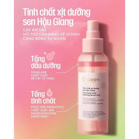 Tinh chất xịt dưỡng Sen Hậu Giang 100ml làm dịu da cấp ẩm