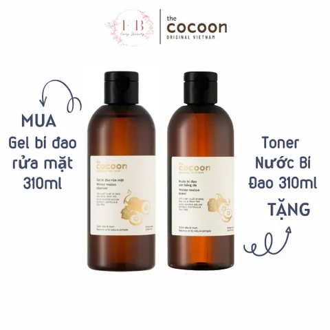 Gel bí đao rửa mặt cocoon 310ml cho da dầu mụn chai lớn big size 796989