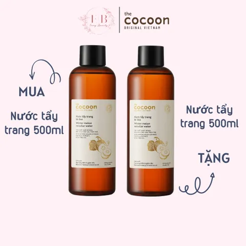 Nước tẩy trang bí đao cocoon 500ml sạch lớp trang điểm, bụi bẩn và bã nhờn trên bề mặt da