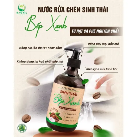 Nước rửa chén sinh thái Bếp Xanh Thanh Mộc Hương chai 500ml