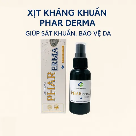 Xịt kháng khuẩn Phar Derma Hoa Binh Pharma 50ml làm dịu da